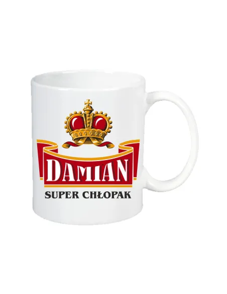 Kubek dla Chłopaka na Prezent z Imieniem i Symbolem Piwa Tyskie