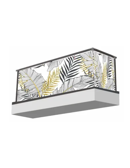 Osłona balkonowa na barierkę palmy liście rośliny