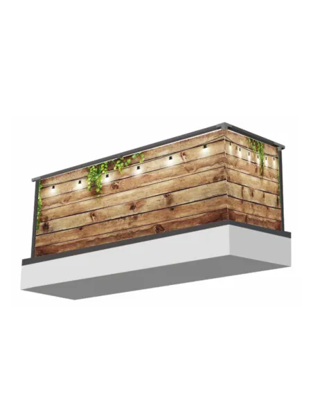 Osłona na balkon DEKORACJA ochronna deski drewno