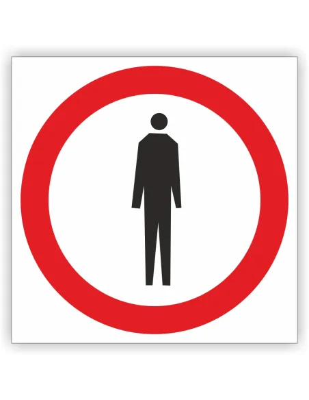 Znak drogowy Tablica informacyjna B41 zakaz ruchu pieszych -znak zakazu 40x40 cm