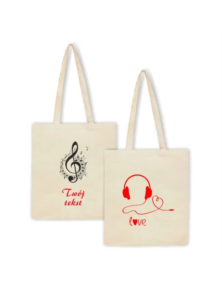 Torba z nadrukiem PREZENT twój tekst NUTY MUZYKA