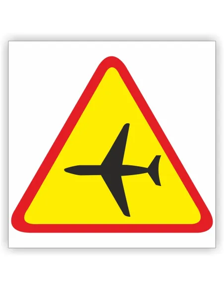 Znak drogowy Tablica informacyjna A-26 lotnisko - znak ostrzegawczy 60x60 cm