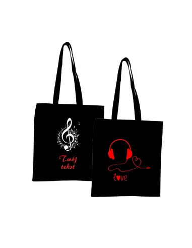 Torba z nadrukiem napis PREZENT twój tekst NUTY