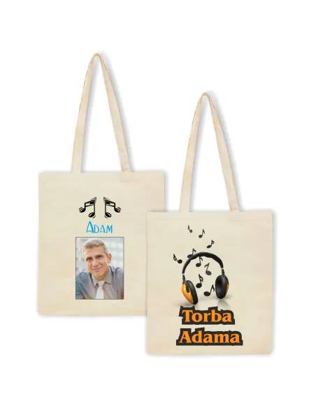 Torba z nadrukiem zdjęciem PREZENT NUTY MUZYKA