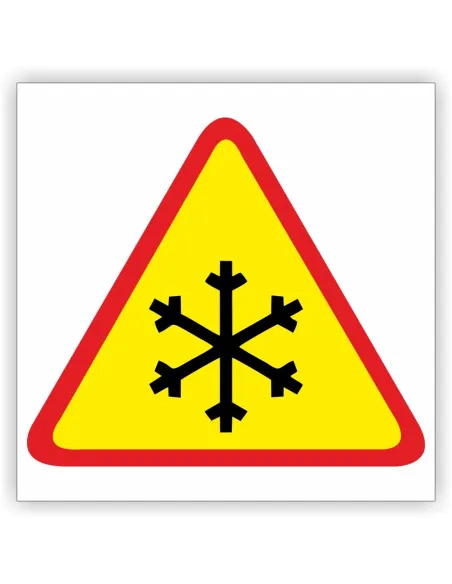 Znak drogowy Tablica informacyjna A-32 oszronienie jezdni - znak ostrzegawczy 60x60 cm