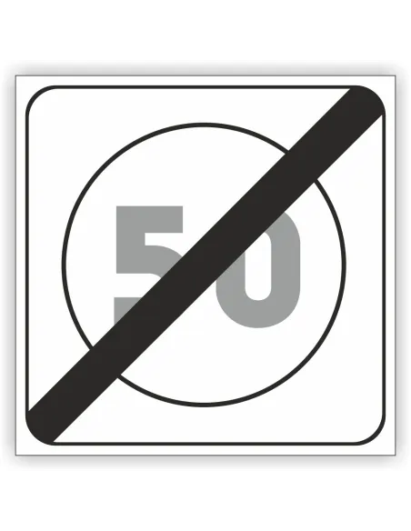 Znak drogowy Tablica informacyjna B44 koniec strefy ograniczonej prędkości -znak zakazu 40x40 cm