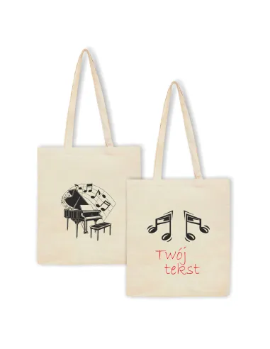 Torba z nadrukiem PREZENT MUZYKA FORTEPIAN