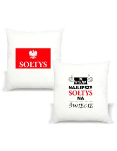 Poduszka z nadrukiem PREZENT dla SOŁTYSA SOŁTYS