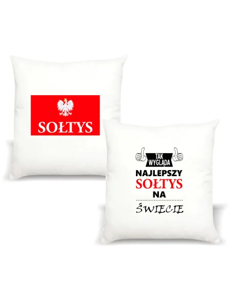 Poduszka z nadrukiem PREZENT dla SOŁTYSA SOŁTYS