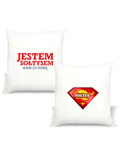 Poduszka z nadrukiem PREZENT JESTEM Super SOŁTYSEM