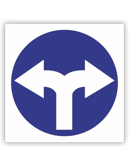 Znak drogowy Tablica informacyjna C8 nakaz jazdy w prawo lub w lewo  -znak nakazu 40x40 cm