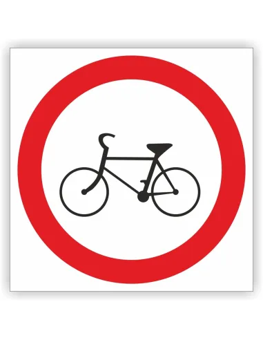 Znak drogowy Tablica informacyjna B9 zakaz wjazdu rowerów - znak zakazu 60x60 cm