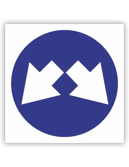 Znak drogowy Tablica informacyjna C11 nakaz jazdy z prawej lub z lewej strony znaku -znak nakazu 40x40 cm