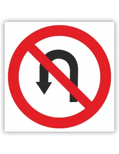 Znak drogowy Tablica informacyjna B23 zakaz zawracania   - znak zakazu 60x60 cm