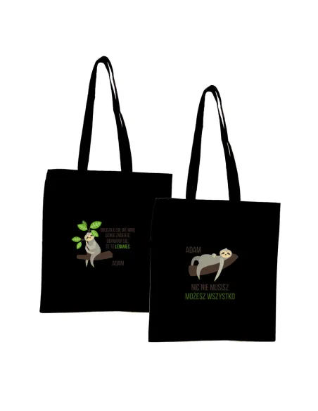 Torba Prezent dla Leniwca z nadrukiem napis PREZENT MOŻESZ WSZYSTKO