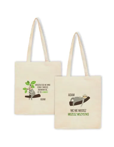 Torba z nadrukiem NIC NIE MUSISZ MOŻESZ WSZYSTKO