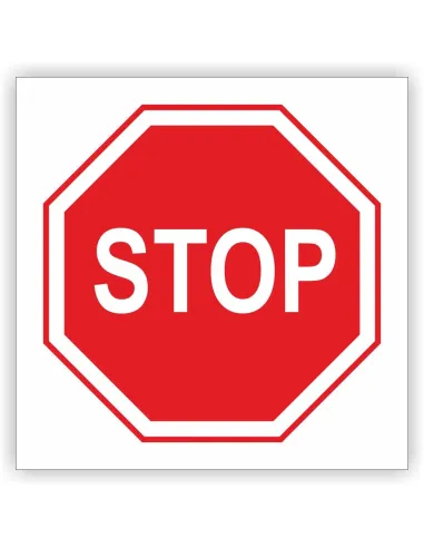 Znak drogowy Tablica informacyjna B20 stop  - znak zakazu 60x60 cm