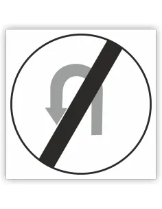 Znak drogowy Tablica informacyjna B24 koniec zakazu zawracania - znak zakazu 60x60 cm