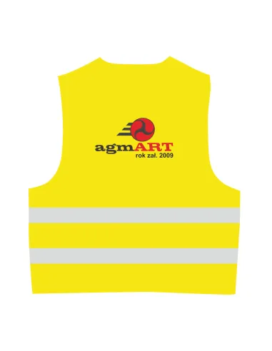 Kamizelki odblaskowe z nadrukiem tył 20 szt
