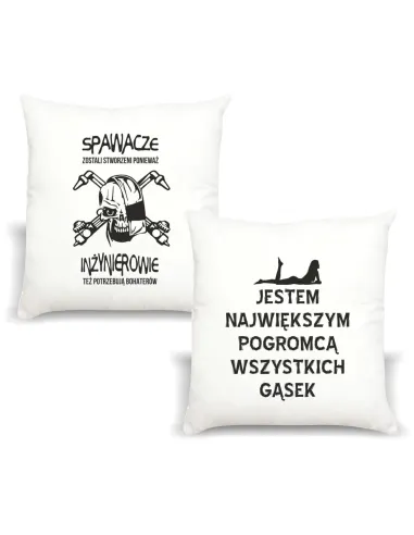 Poduszka z nadrukiem PREZENT dla SPAWACZA