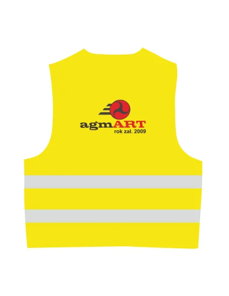 Kamizelki odblaskowe z nadrukiem tył 30 szt