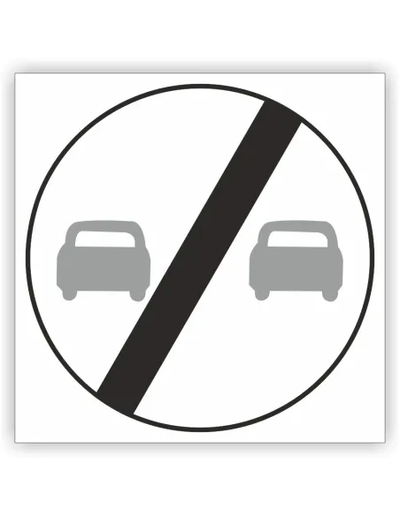 Znak drogowy Tablica informacyjna B27 koniec zakazu wyprzedzania - znak zakazu 60x60 cm