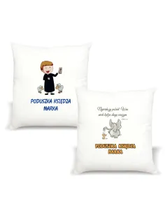 Poduszka z imieniem napis PREZENT PODUSZKA KSIĘDZA