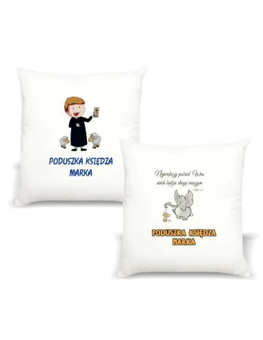 Poduszka z imieniem napis PREZENT PODUSZKA KSIĘDZA