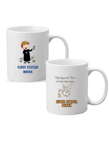 Kubek z imieniem napis PREZENT dla KSIĘDZA