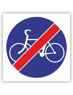 Znak drogowy Tablica informacyjna C13a koniec drogi dla rowerów -znak nakazu 40x40 cm