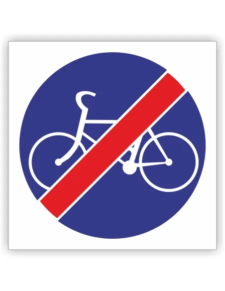 Znak drogowy Tablica informacyjna C13a koniec drogi dla rowerów -znak nakazu 40x40 cm