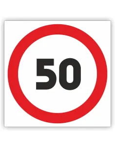 Znak drogowy Tablica informacyjna B33 ograniczenie prędkości -znak zakazu 60x60 cm