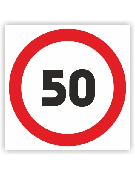 Znak drogowy Tablica informacyjna B33 ograniczenie prędkości -znak zakazu 60x60 cm