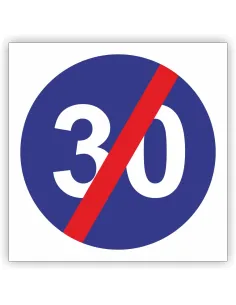 Znak drogowy Tablica informacyjna C15 koniec minimalnej prędkości -znak nakazu 40x40 cm