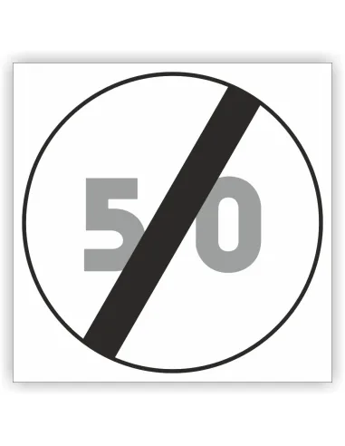 Znak drogowy Tablica informacyjna B34 koniec ograniczenia prędkości -znak zakazu 60x60 cm