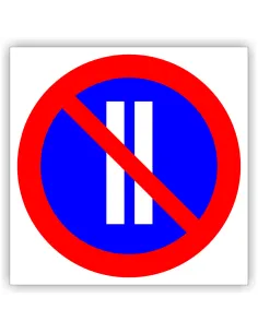Znak drogowy Tablica informacyjna B38 zakaz postoju w dni parzyste -znak zakazu 60x60 cm