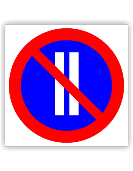 Znak drogowy Tablica informacyjna B38 zakaz postoju w dni parzyste -znak zakazu 60x60 cm