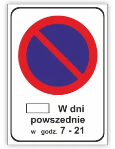 Znak drogowy Tablica informacyjna B39 strefa ograniczonego postoju -znak zakazu 60x60 cm