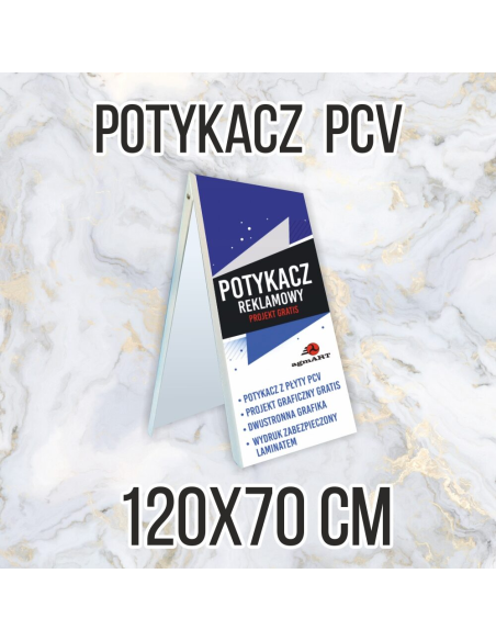 Potykacz reklamowy PCV 3 mm 120x70 cm