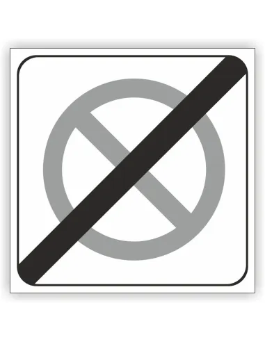 Znak drogowy Tablica informacyjna B40 koniec strefy ograniczonego postoju -znak zakazu 60x60 cm