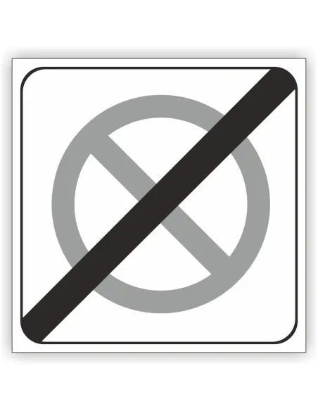 Znak drogowy Tablica informacyjna B40 koniec strefy ograniczonego postoju -znak zakazu 60x60 cm