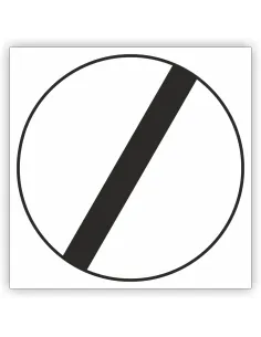 Znak drogowy Tablica informacyjna B42 koniec zakazów -znak zakazu 60x60 cm
