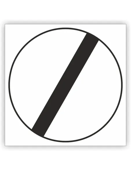 Znak drogowy Tablica informacyjna B42 koniec zakazów -znak zakazu 60x60 cm