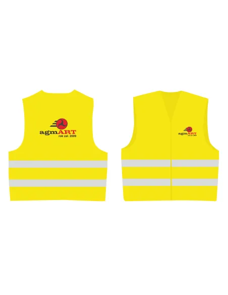 Kamizelki odblaskowe z nadrukiem tył/przód 50 szt