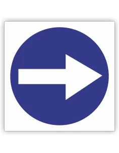 Znak drogowy Tablica informacyjna C1 nakaz jazdy w prawo przed znakiem -znak nakazu 60x60 cm