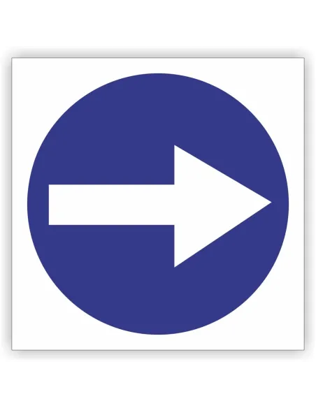 Znak drogowy Tablica informacyjna C1 nakaz jazdy w prawo przed znakiem -znak nakazu 60x60 cm