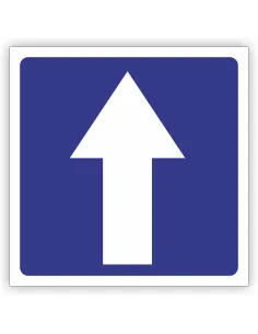 Znak drogowy Tablica informacyjna D3 droga jednokierunkowa -znak informacyjny 40x40 cm