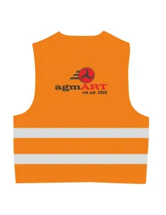 Kamizelki odblaskowe z nadrukiem tył 30 szt