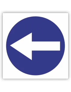 Znak drogowy Tablica informacyjna C3 nakaz jazdy w lewo przed znakiem -znak nakazu 60x60 cm