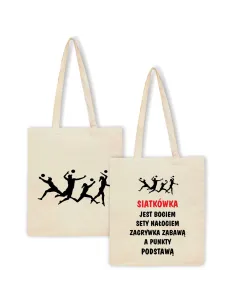 Eko Torba siatkarska dla Fana Siatkówki z nadrukiem PREZENT dla SPORTOWCA